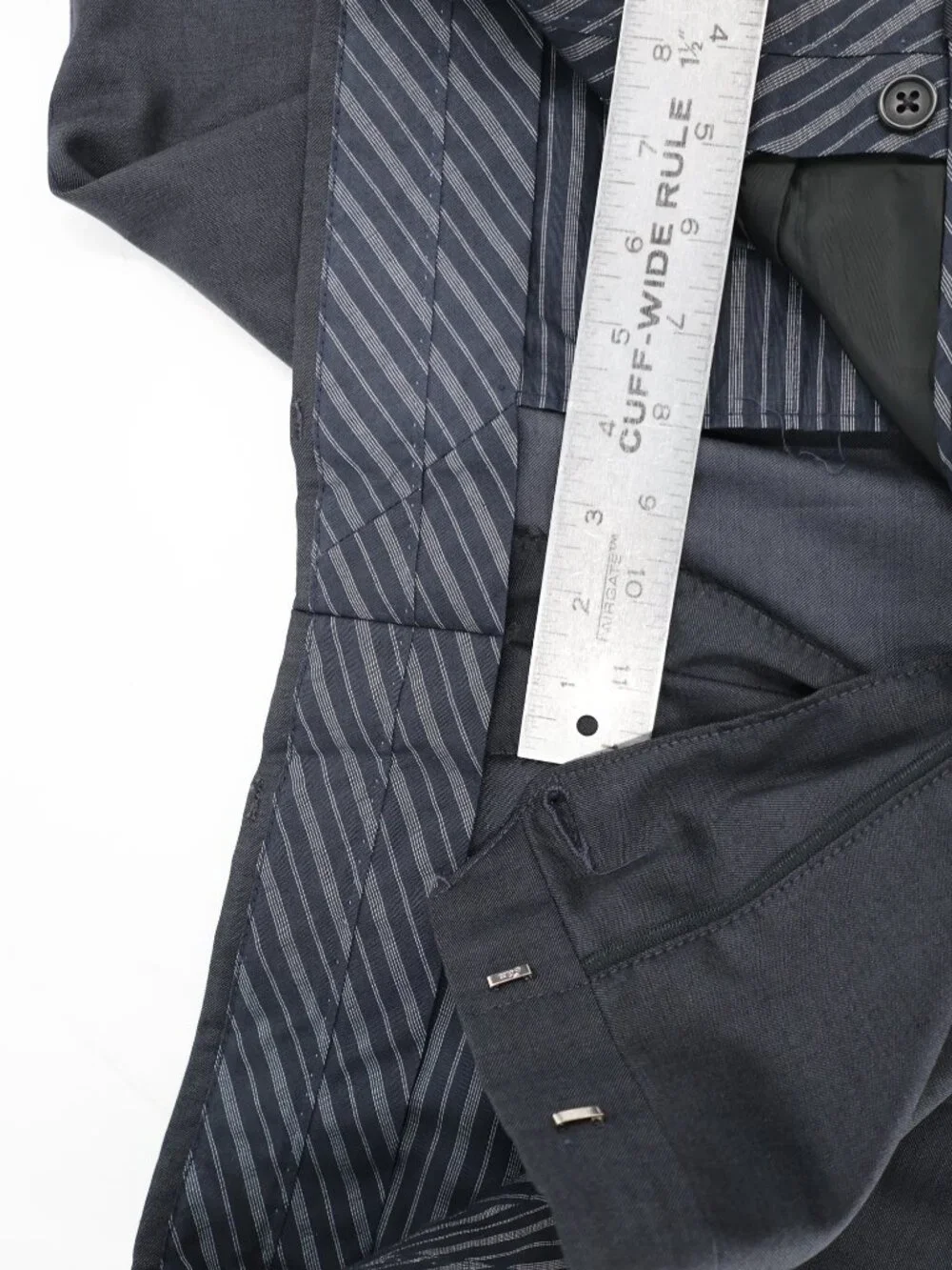 Ted Baker Suit Men’s 42R 36x31 Gray Wool 2 piece notch lapel pleated classic